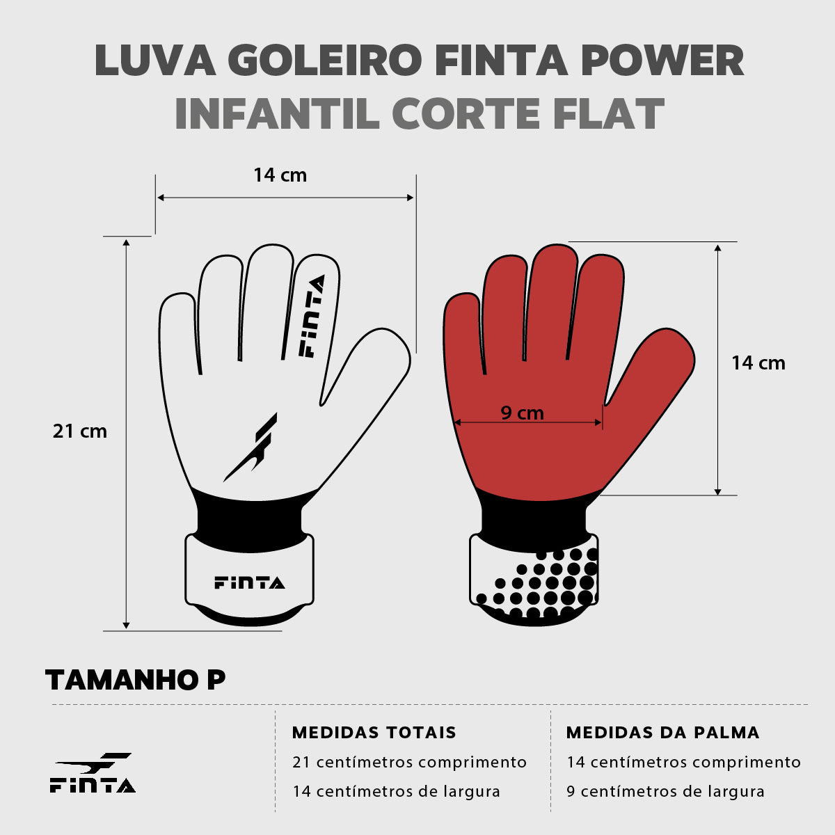 Luva de Goleiro Infantil Finta Power