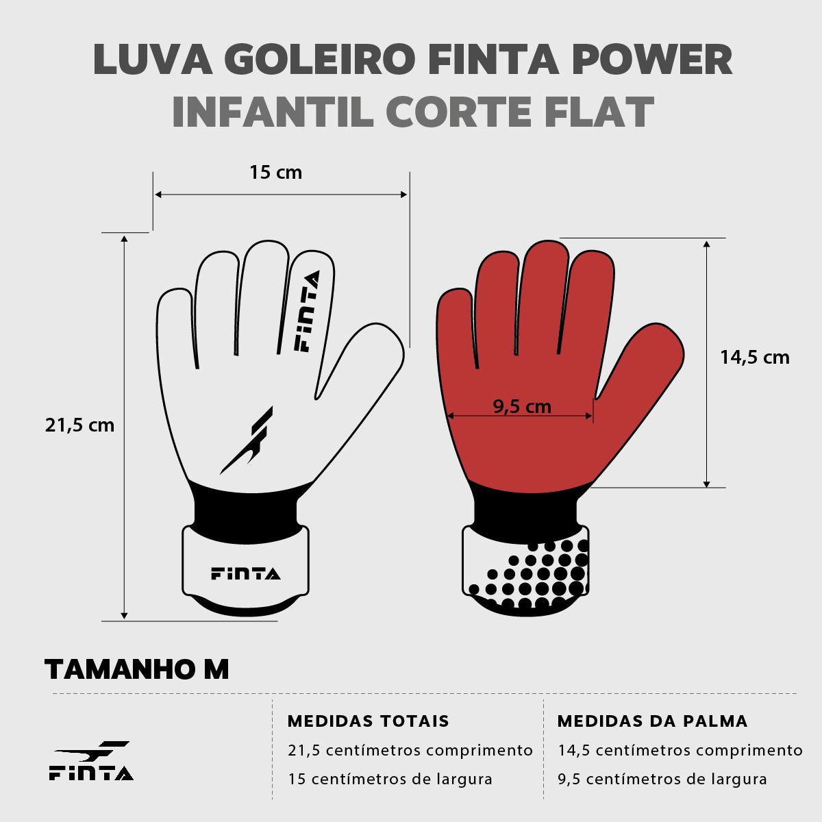 Luva de Goleiro Infantil Finta Power