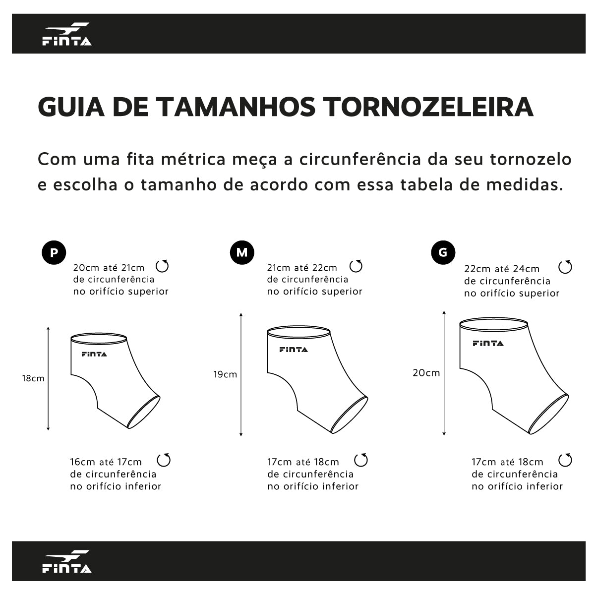 Tornozeleira bilateral Neoprene Finta