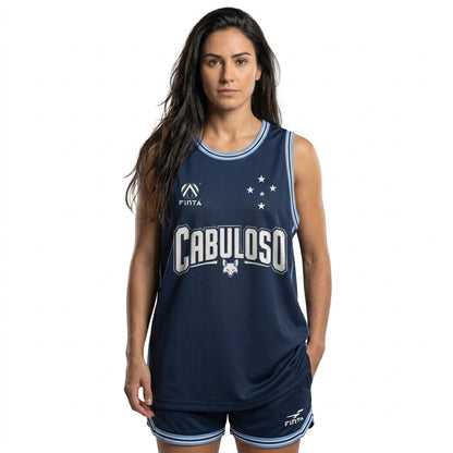 Regata Treino Basquete Azul Unissex Cruzeiro Finta - PRÉ VENDA