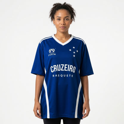 Camisa Dia Dia Azul Basquete Cruzeiro Finta - PRÉ-VENDA