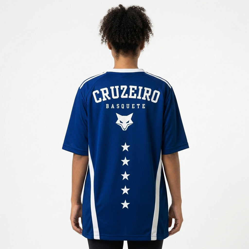 Camisa Dia Dia Azul Basquete Cruzeiro Finta - PRÉ-VENDA
