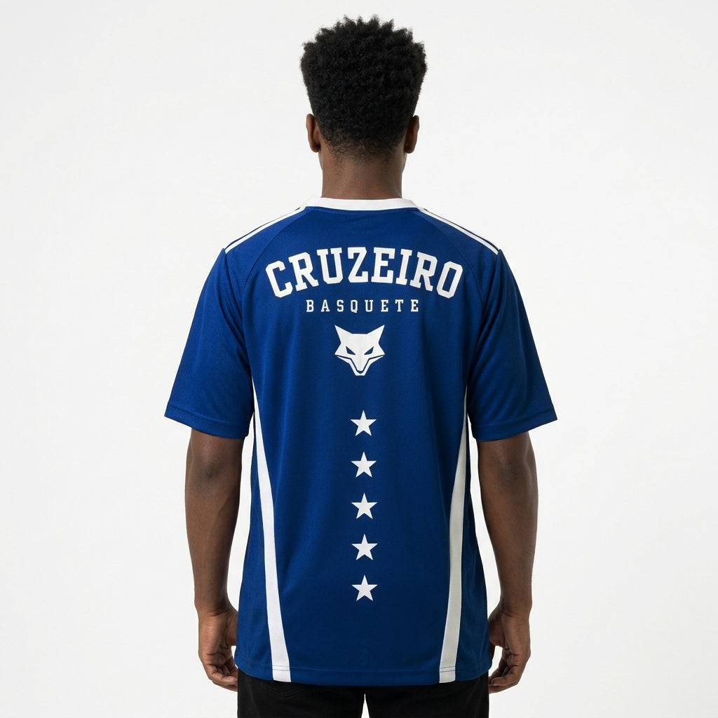 Camisa Dia Dia Azul Basquete Cruzeiro Finta - PRÉ-VENDA