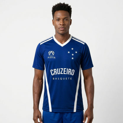 Camisa Dia Dia Azul Basquete Cruzeiro Finta - PRÉ-VENDA
