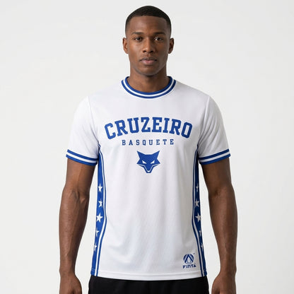 Camisa Dia Dia Branca Basquete Cruzeiro Finta -PRÉ VENDA