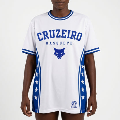 Camisa Dia Dia Branca Basquete Cruzeiro Finta -PRÉ VENDA