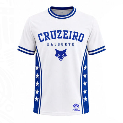 Camisa Dia Dia Branca Basquete Cruzeiro Finta -PRÉ VENDA
