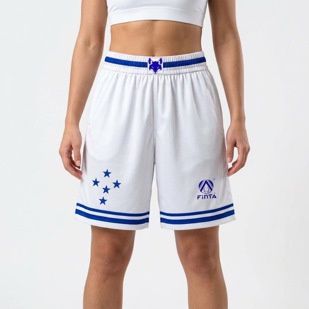 Short Jogo Basquete Branco Cruzeiro - PRÉ VENDA