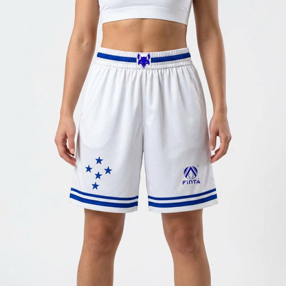 Short Jogo Basquete Branco Cruzeiro - PRÉ VENDA