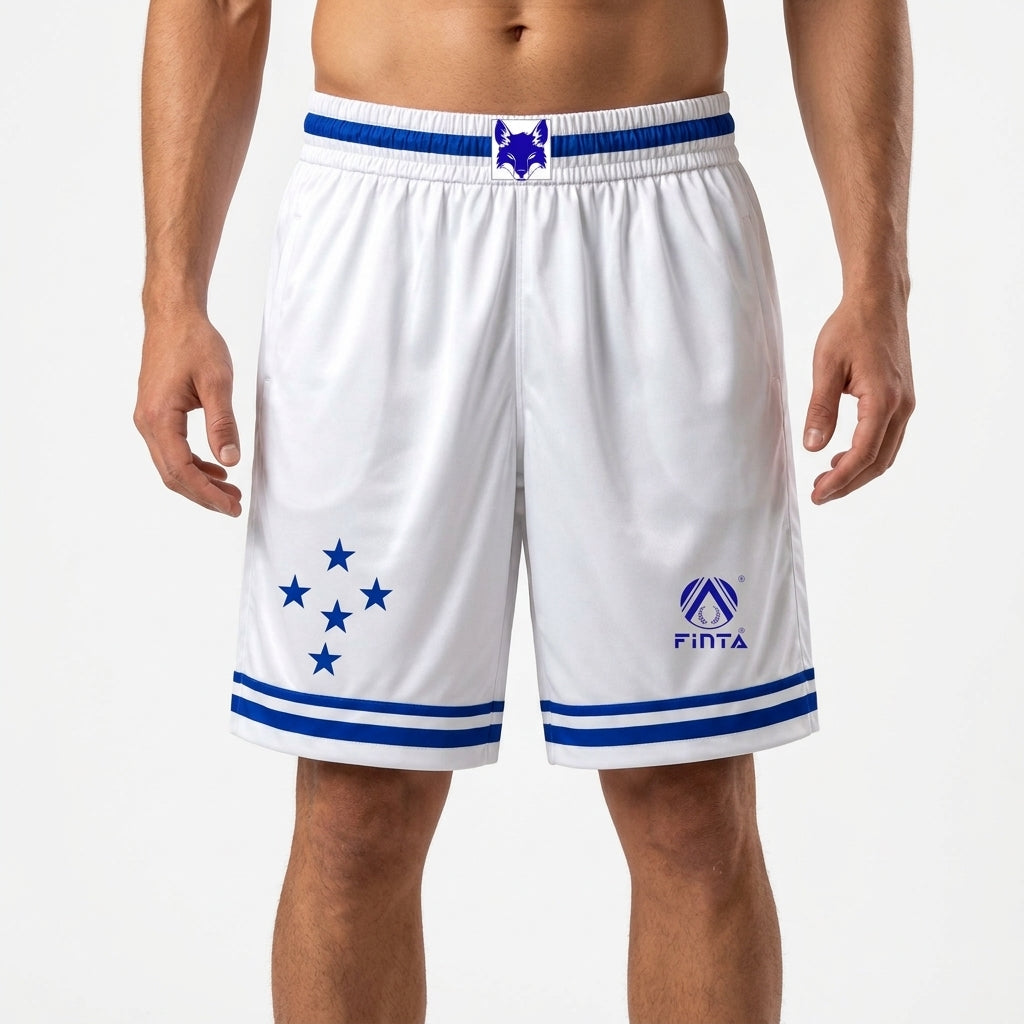 Short Jogo Basquete Branco Cruzeiro - PRÉ VENDA